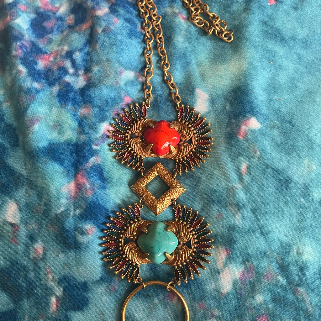 Castlecliff Southwest Native American Statement Necklace 425$